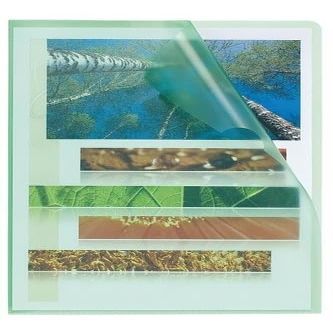 Pack of 10 A4 Polypropylene Corner Pockets, Flaxseed, 12 x 100E