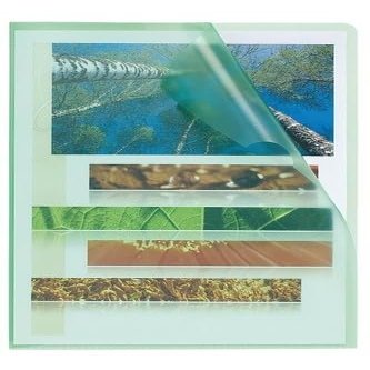 Pack of 10 A4 Polypropylene Corner Pockets, Flaxseed, 12 x 100E