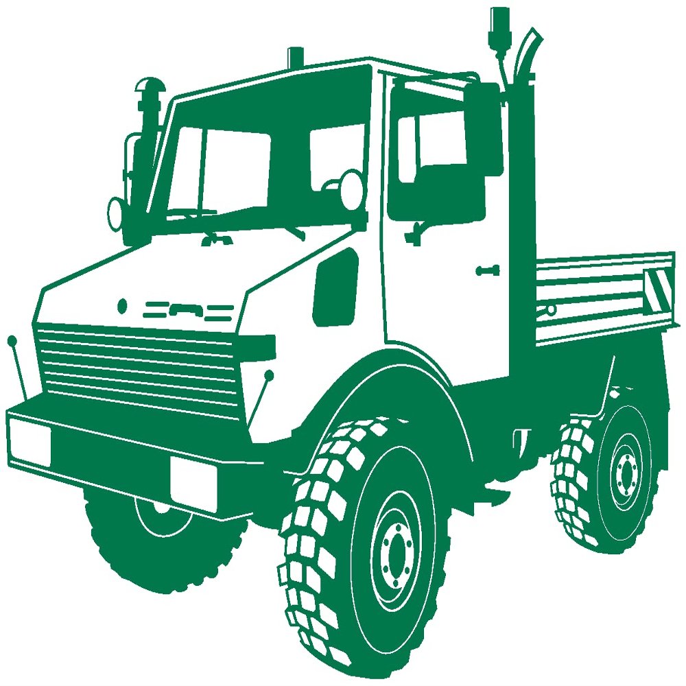 Samunshi Off-Road Truck Wall Decal, 30 x 25 cm, Green