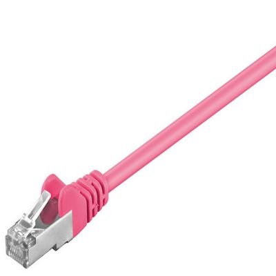 Goobay 94420 Cat 5e SF/UTP Patch Cable, Magenta, 7.5 m