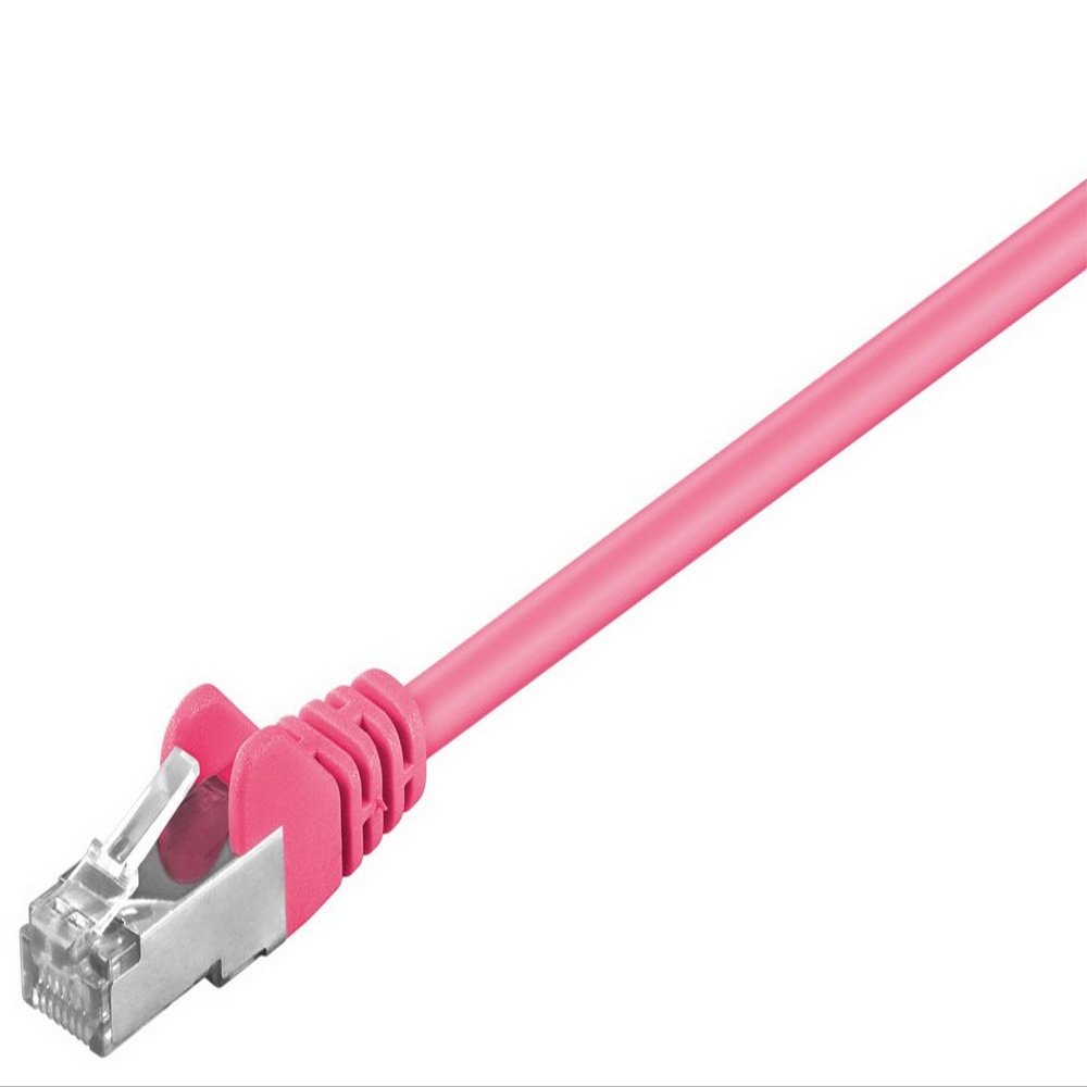 Goobay 94420 Cat 5e SF/UTP Patch Cable, Magenta, 7.5 m