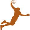 Samunshi Basketball Slam Dunk Wall Decal, 52 x 65 cm, Hazelnut Brown view 1