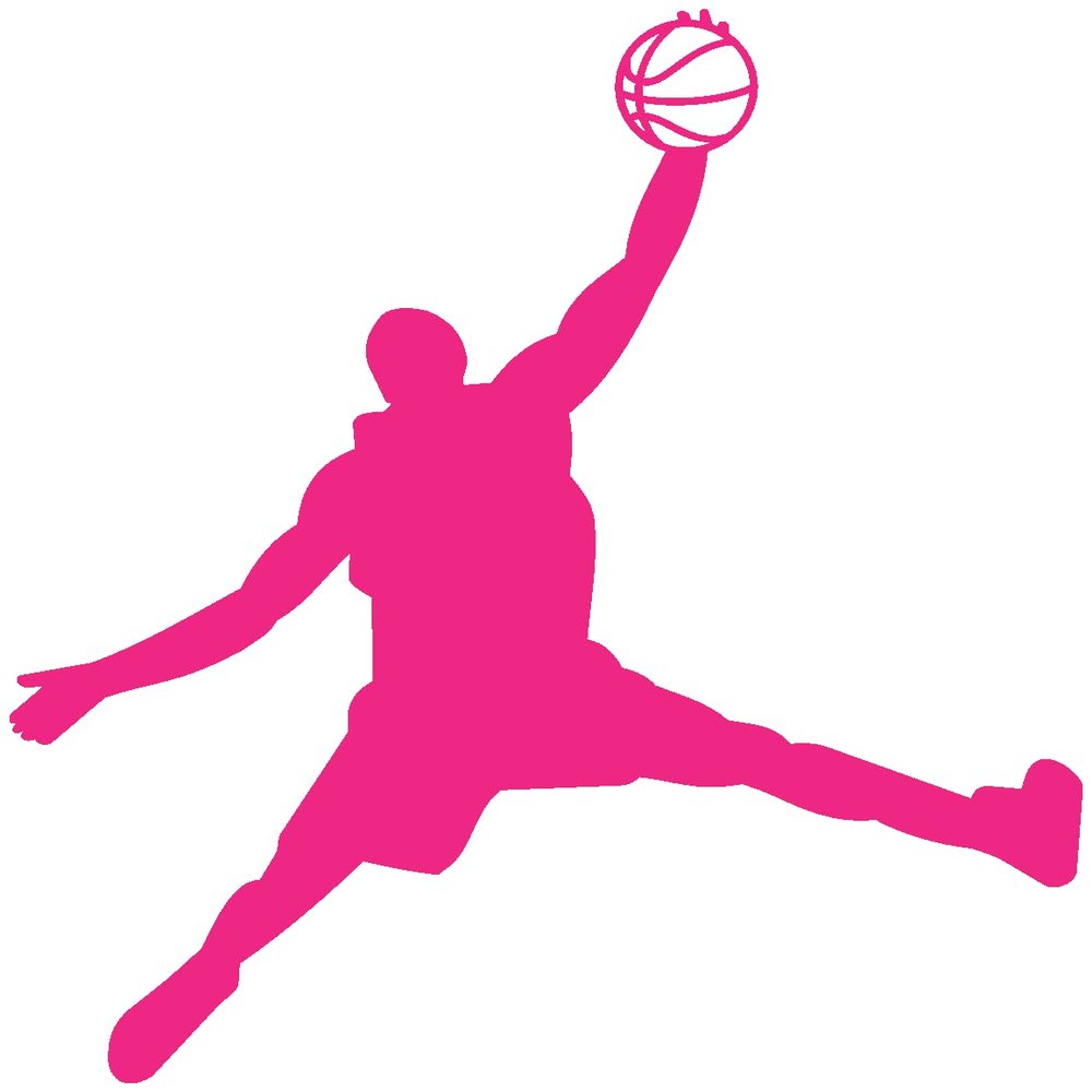 Samunshi Basketball Player Wall Decal, Design 767, 19 x 20 cm, Pink