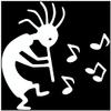 Samunshi Kokopelli Music Wall Decal 52 x 60 cm, White view 1