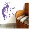 Samunshi Kokopelli Music Wall Decal 52 x 60 cm, White view 2