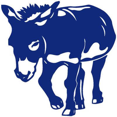 Samunshi Donkey "Jakob" Wall Sticker, 32 x 40 cm, Royal Blue