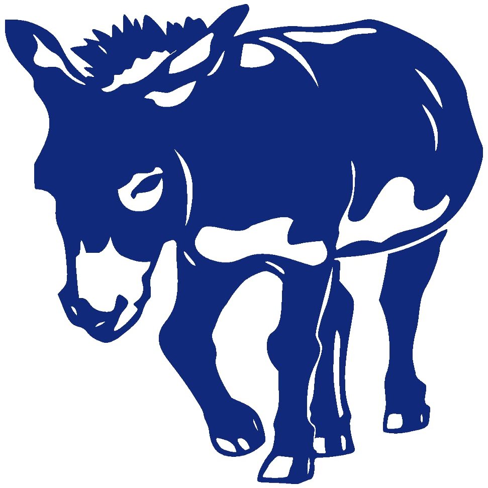 Samunshi Donkey "Jakob" Wall Sticker, 32 x 40 cm, Royal Blue