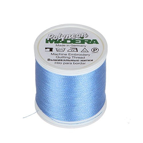 Madeira 9845 1628 2-Ply Polyneon Polyester Embroidery Thread, 40 wt/135D, 440 yd, Oxford Blue