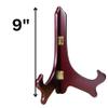 BANBERRY DESIGNS Folding Wooden Plate Stands, Mahogany Finish, 22.9 cm, Set of 2 view 2