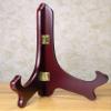 BANBERRY DESIGNS Folding Wooden Plate Stands, Mahogany Finish, 22.9 cm, Set of 2 view 3