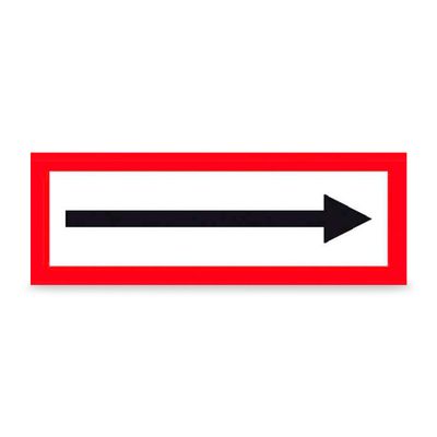 Betriebsausstattung24 Directional Arrow Sign - Embossed Aluminum, 29.7 x 10.5 cm, DIN 4066 (D2), Fire Department