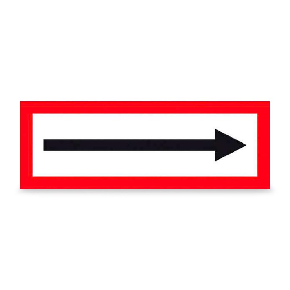 Betriebsausstattung24 Directional Arrow Sign - Embossed Aluminum, 29.7 x 10.5 cm, DIN 4066 (D2), Fire Department