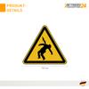 Betriebsausstattung24 Warning Sign: Flashover Voltage Hazard, Embossed Aluminum, 100 mm view 2