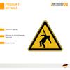 Betriebsausstattung24 Warning Sign: Flashover Voltage Hazard, Embossed Aluminum, 100 mm view 3