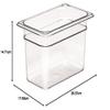 Cambro GN 1/4 Clear Polycarbonate Food Pan, 150 mm, 3.6 L view 2