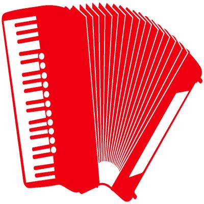 Samunshi Accordion Wall Decal 40 x 28 cm, Light Red