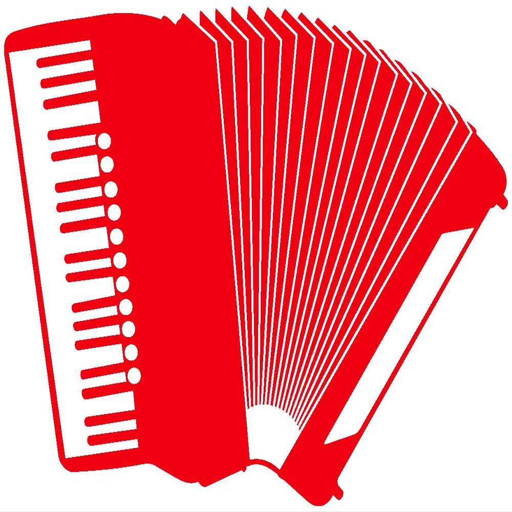 Samunshi Accordion Wall Decal 40 x 28 cm, Light Red