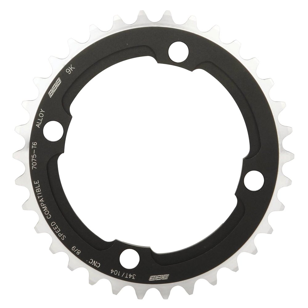 BBB RoundAbout 4 BCR-05 Chainring Guard, Black/Silver, 104 mm