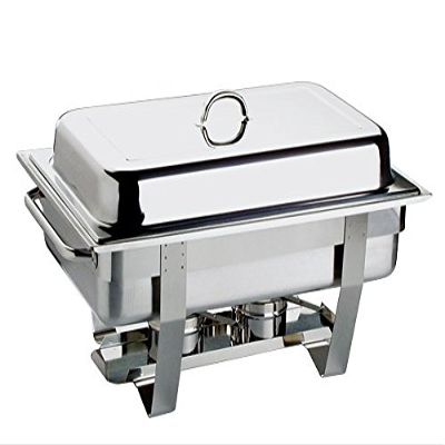 Set of 2 9 L Stainless Steel Chafing Dishes, incl. 2 GN 1/1 Food Warmers