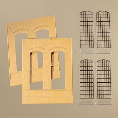 Auhagen 80603.0 - Walls 2325A, Industrial Window E, 94 x 86 mm, Yellow