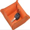 ALASSIO 40014 EMILIA Faux Leather Organizer Tray, 4.1 x 4.1 x 1.6 in, Orange view 2