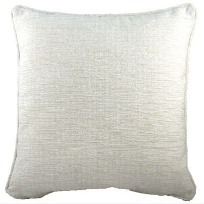Savannah Evans Lichfield Pillow, Chenille Fabric, Piped, Cream, 43.2 x 43.2 cm