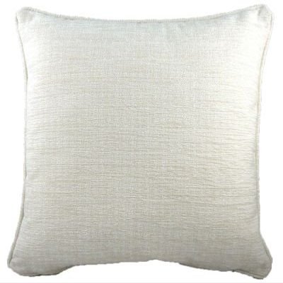 Savannah Evans Lichfield Pillow, Chenille Fabric, Piped, Cream, 43.2 x 43.2 cm
