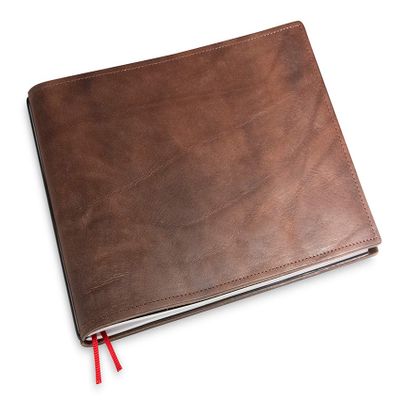 X17 A5+ Landscape Notebook/Personal Organizer, 9 mm Thin, Chestnut Leather, Refillable