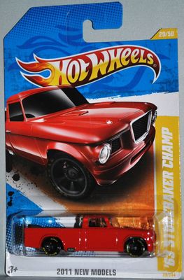 Hot Wheels 2011 '63 Studebaker Champ, Goodyear Tires, 1:64, #29/244, New Models