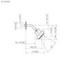 Dornbracht Overhead Shower, 200 mm Projection, 28508979-08, Platinum view 2