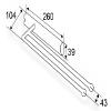 Naber 2-Arm Bathroom Towel Holder with Cover, 105 mm, Chrome view 2