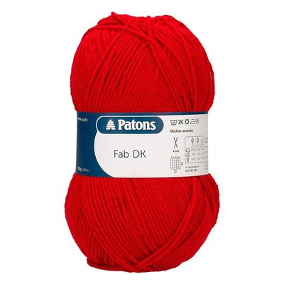 Patons Fab DK Acrylic Yarn, Cherry, One Size