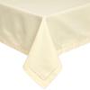 Homescapes Cream 100% Cotton Hemstitched Tablecloth, 137 x 228 cm view 1