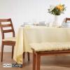 Homescapes Cream 100% Cotton Hemstitched Tablecloth, 137 x 228 cm view 2