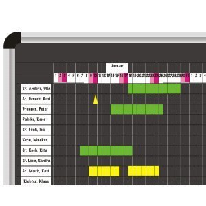 Ultradex PLANRECORD Vacation Planner Set, 860 x 770 mm, up to 25 Employees