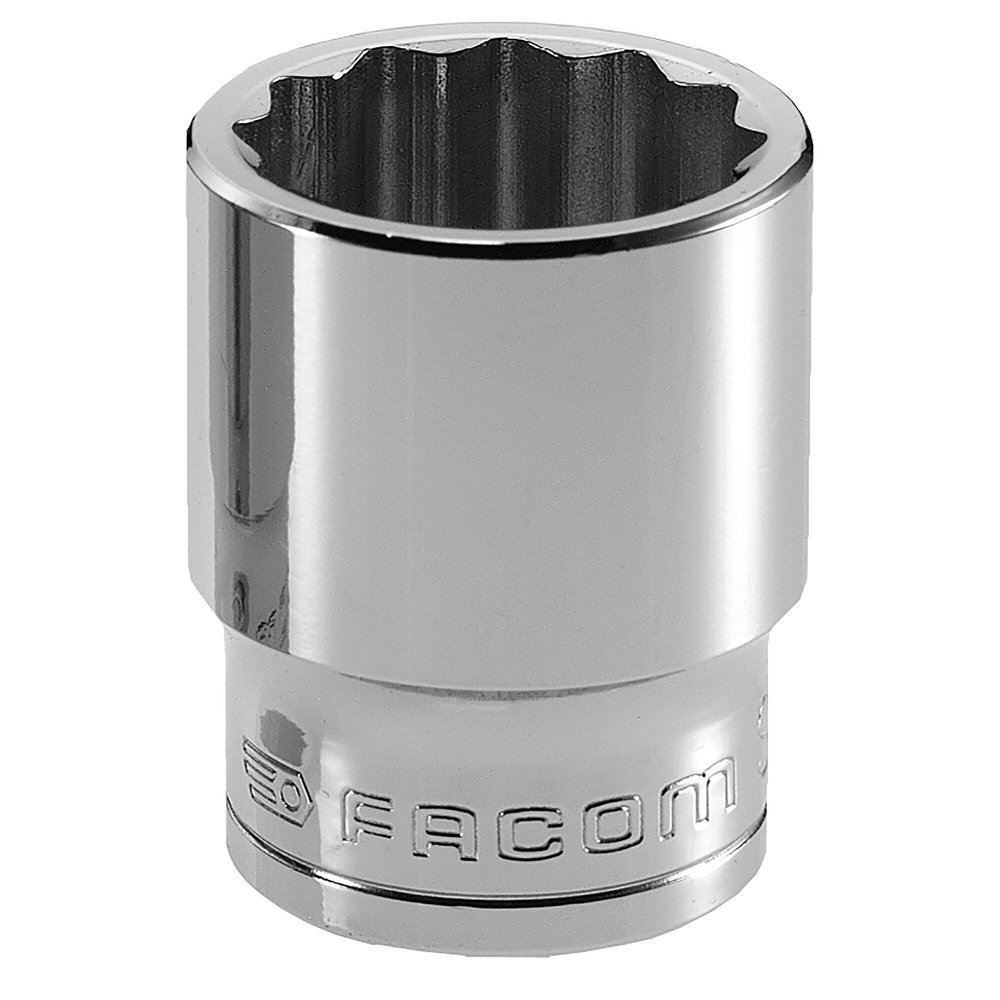 FACOM 1/2 in 12-Point Socket, 17 mm, 1 Piece, S.17