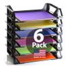 Officemate OIC Achieva Letter Trays, Side-Loading, Recycled, Black, 6-Pack (26212) view 1
