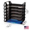 Officemate OIC Achieva Letter Trays, Side-Loading, Recycled, Black, 6-Pack (26212) view 2