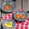 EliteHoff 3-Piece Induction Frying Pan Set (16/18/20 cm), Cast Aluminum Nonstick Pans with Silicone Handles, Gray (E-7551) view 2