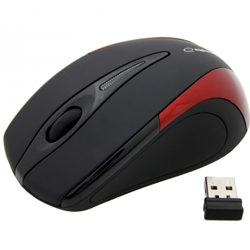 Esperanza EM101R RED Wireless Mouse with Scroll Wheel, PC/Mac, 2-Way