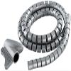 dream audio Cable Spiral: Flexible 22 mm Cable Sleeve with Threading Tool, 1.5 m, Silver view 1