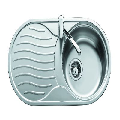 TEKA DR80 1-Bowl Stainless Steel Sink, Left Drainboard