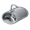 TEKA DR80 1-Bowl Stainless Steel Sink, Left Drainboard view 3