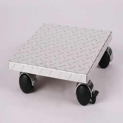 Professional Plant/Furniture Dolly 30 x 30 cm, Aluminum, 120 kg, Chrome Casters with Brake