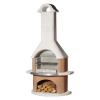 Buschbeck Davos Grill Fireplace, White-Terra with Stainless Steel Front Panel, 90090.000 view 1
