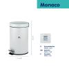 kela MONACO 3L Cosmetic Wastebasket, Matte White view 3