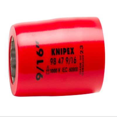 Knipex 98 47 9/16 in 1/2 in 1000 V Insulated Hex Socket