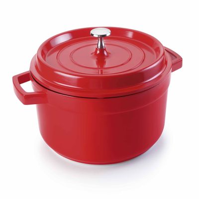 LACOR 25920 Red Roasting Pot, 20 cm, Cast Aluminum