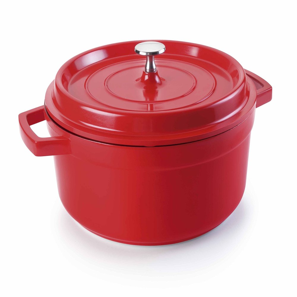 LACOR 25920 Red Roasting Pot, 20 cm, Cast Aluminum