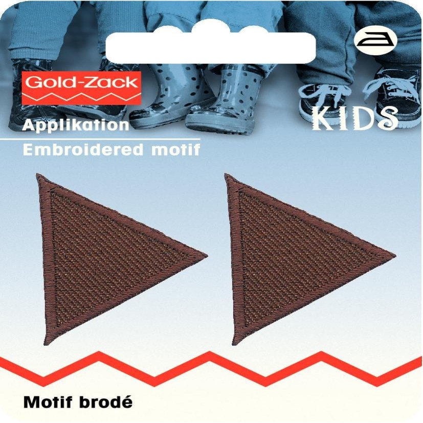 Prym Iron-On Application, Triangles, Brown, 2 Pieces